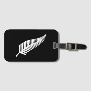 Silver fern flag (NZ) Luggage Tag