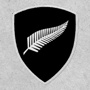 Silver fern flag (NZ) Patch