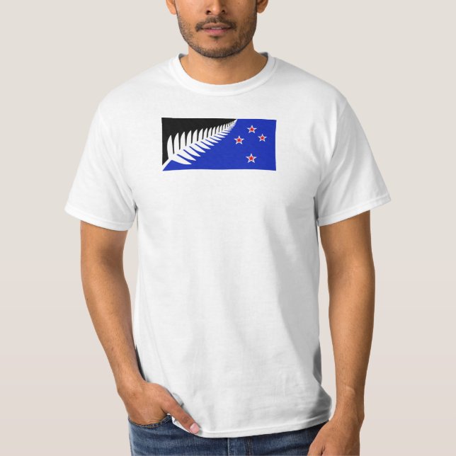 Silver Fern Flag Tee Shirt by Kyle Lockwood (Front)