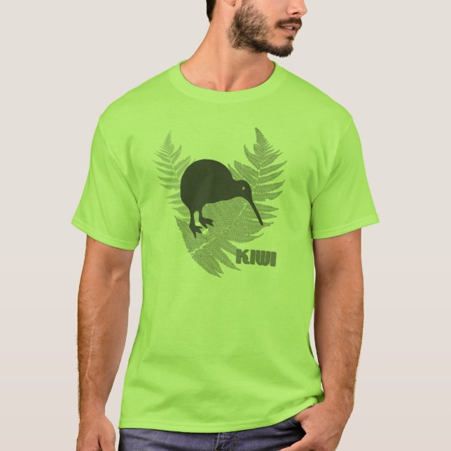 Silver Fern Kiwi Mens T-Shirt (Front)