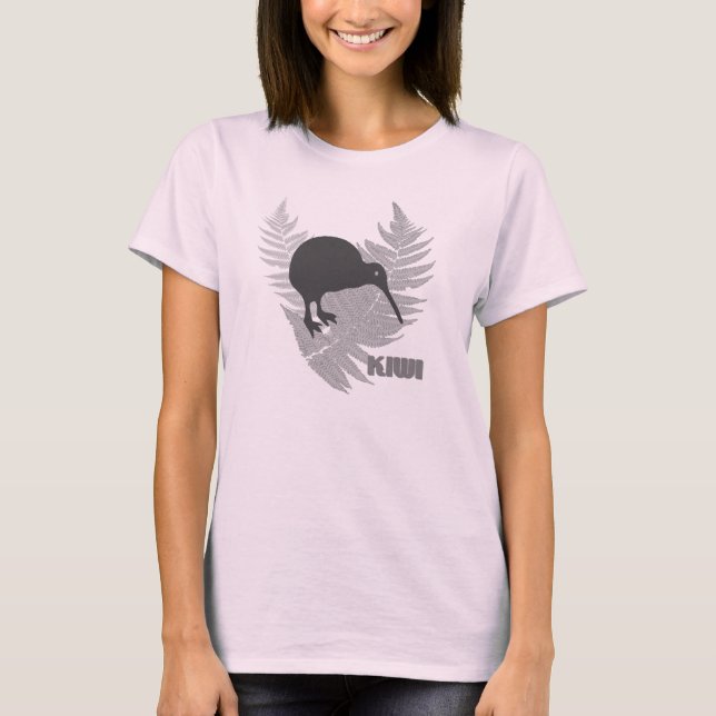 Silver Fern Kiwi Womens T-Shirt (Front)