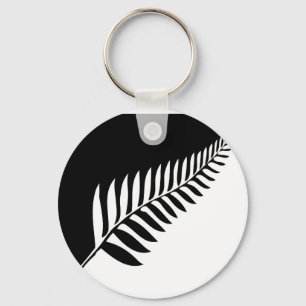 Silver Fern of New Zealand Keychain