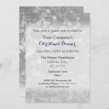 silver Festive Corporate Christmas party Invite