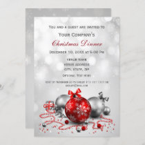 silver Festive Corporate Christmas party Invite