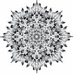 Silver Flame Ornament<br><div class="desc">The Ornament features my Silver Flame design... a take on damask in the round. Lovely as a snowflake decoration for the holidays.</div>