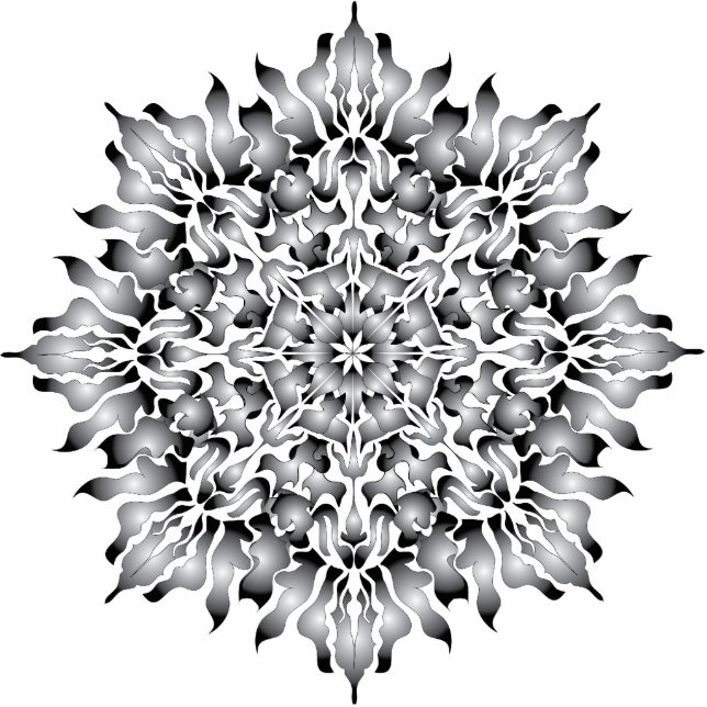 Silver Flame Ornament (Front)