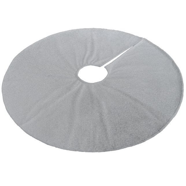 Silver Fleece Tree Skirt (Angled)