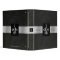 Silver Fleur De Lis Black Faux Leather Binder