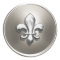 Silver Fleur de Lis Envelope Seal Embossed Look