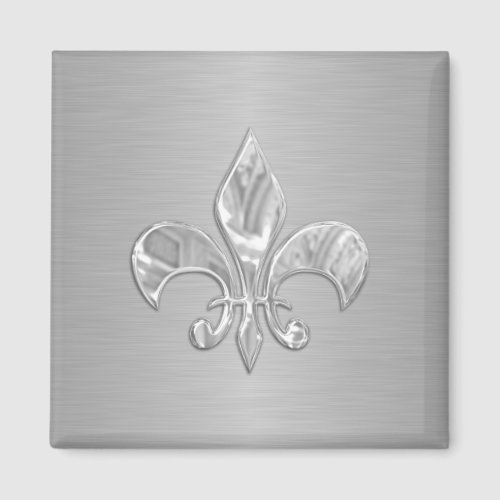 Silver Fleur de Lis Magnet