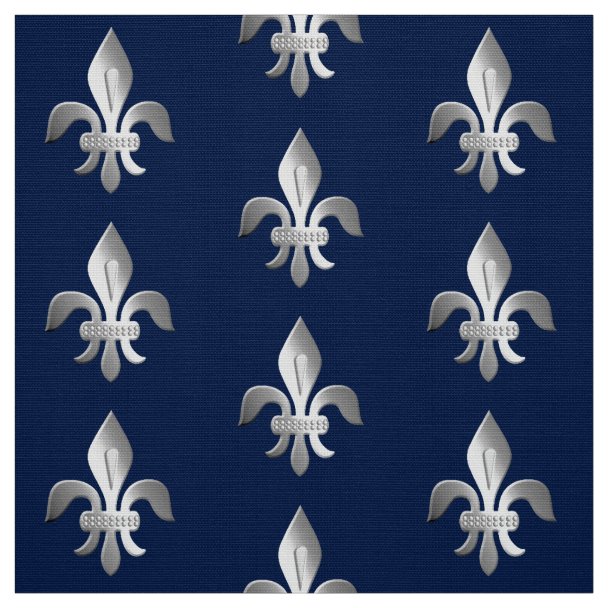 Fleur De Lis Pattern Fabric | Zazzle.com