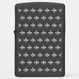 Silver Fleur De Lis pattern Zippo Lighter