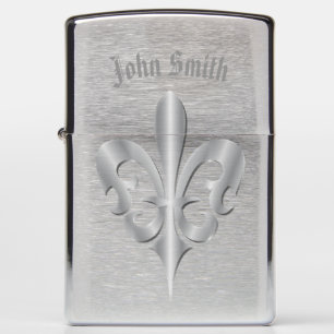Silver Fleur de Lis Zippo Lighter