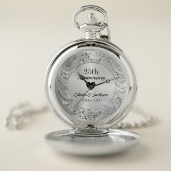 Silver Floral Ornament Pocket Watch by gogaonzazzle at Zazzle
