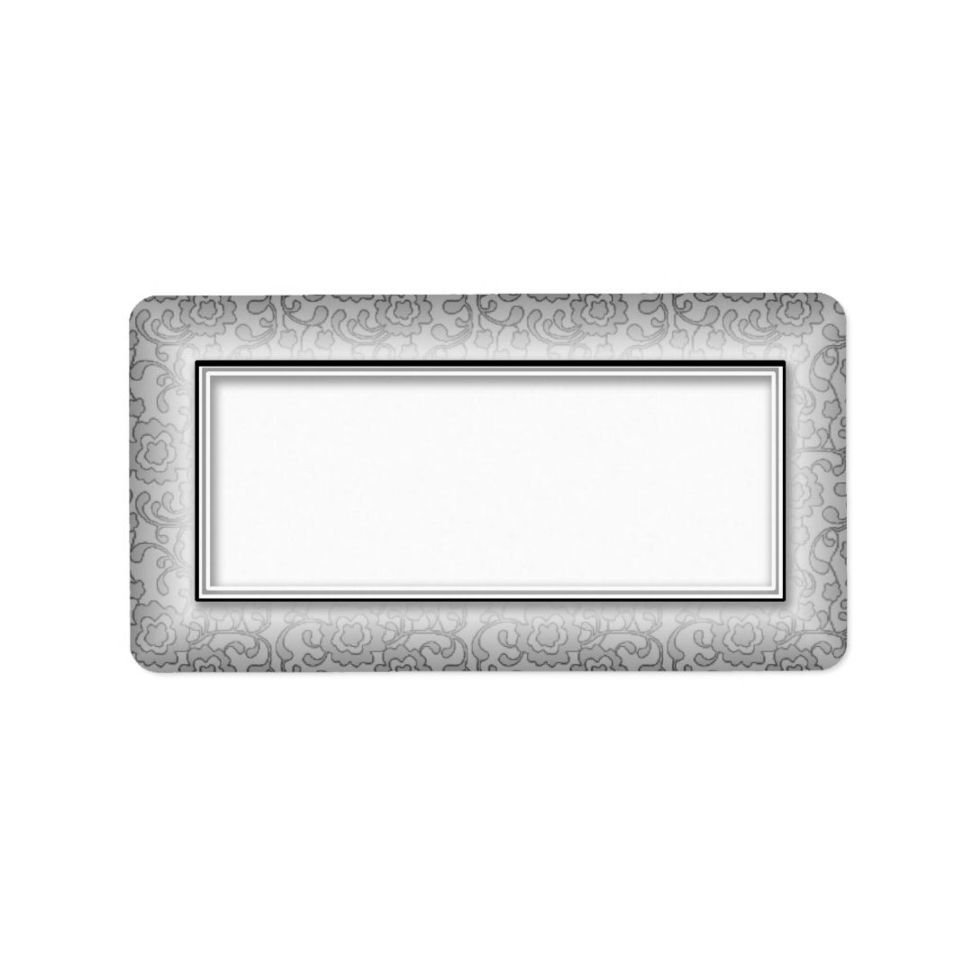 Silver Floral Swirls Blank Address Labels Zazzle