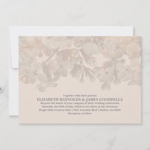 Silver Floral Wedding Invitations