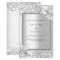 Silver florals 25th wedding anniversary invitation