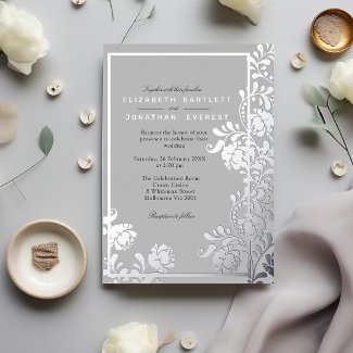 Silver Florals and Elegant Gray