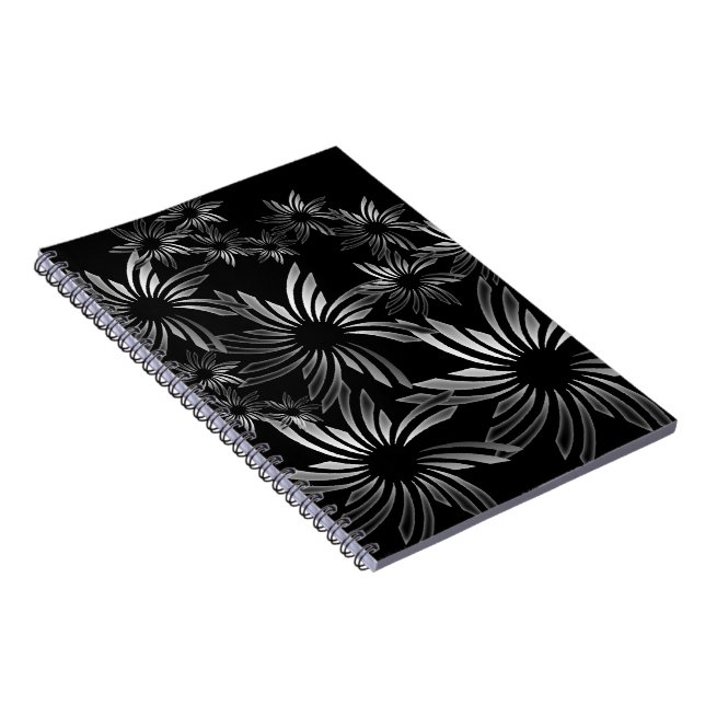 Silver Flowers Notebook (Right Side)