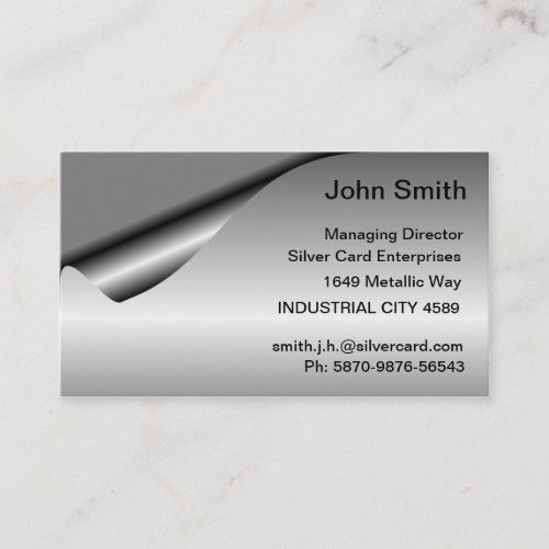 Silver Foil 2 Business Card