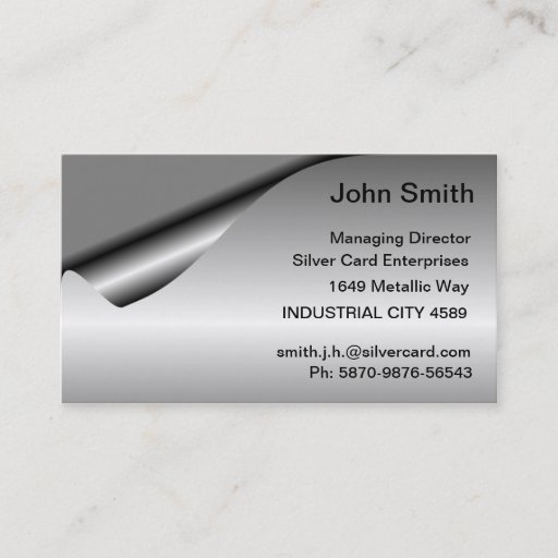 Customizable Silver Foil 2 Business Card