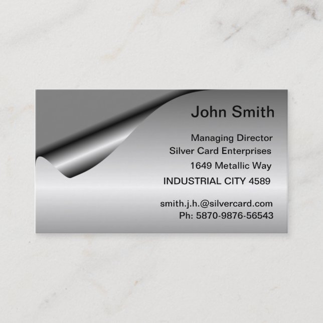 Silver Foil 2 Business Card (Front)