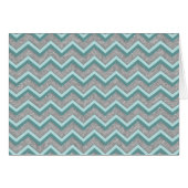 Silver Foil and Teal ZigZag (Front Horizontal)