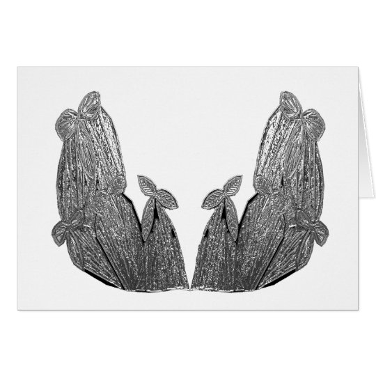 SILVER foil Cactus - Green Theme Card