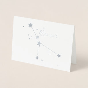 Silver Foil Cancer Zodiac Constellation Card