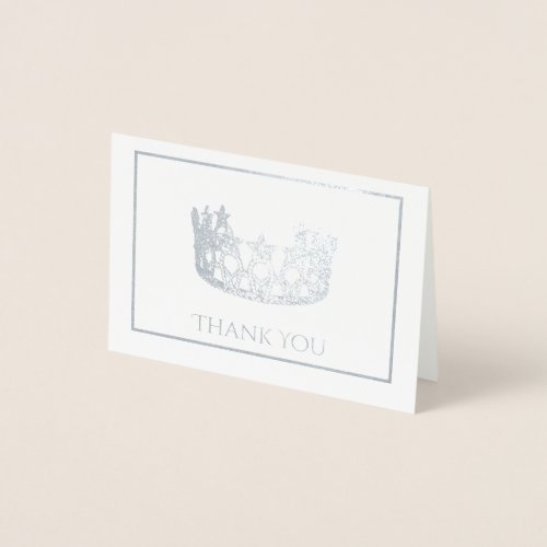 Silver Foil Crown Mini Card