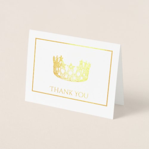 Silver Foil Crown Note Card