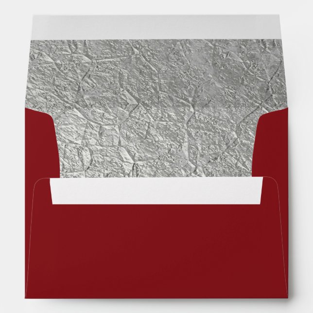 Silver Foil Decorative Inside Lined Envelope (Back (Bottom))