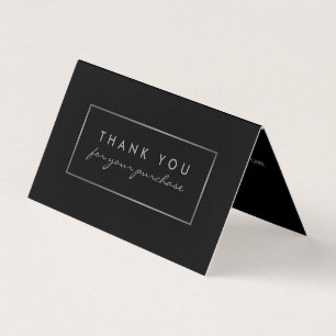 Silver Foil Effect Logo/Picture Thank You Card
