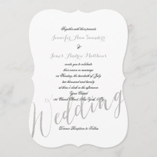 Silver Foil Glamor | Elegant Wedding Invitations