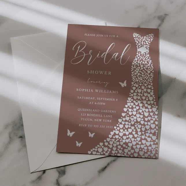 bridal dress shower invitations Wedding Dress Bridal Shower Invitations