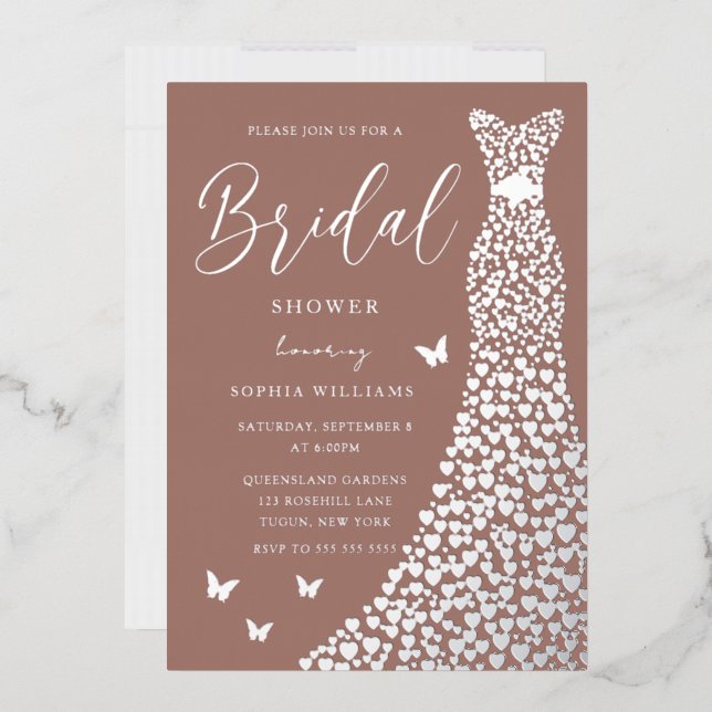 bridal shower dress invitations Blonde Bride Wedding Dress Bridal Shower Invitations (digital File)