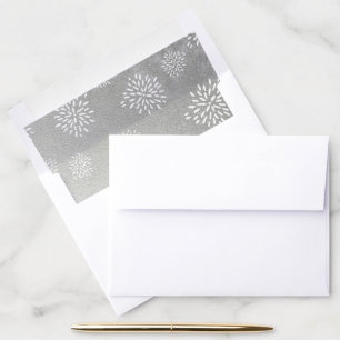 Silver Foil Holiday Envelope Liner