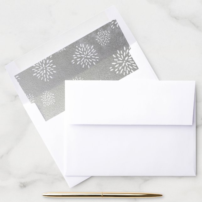 Silver Foil Holiday Envelope Liner (Desk)