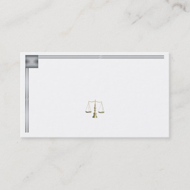 Silver Foil Like Legal Business Card (Front)