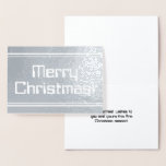 [ Thumbnail: Silver Foil "Merry Christmas!" Card ]