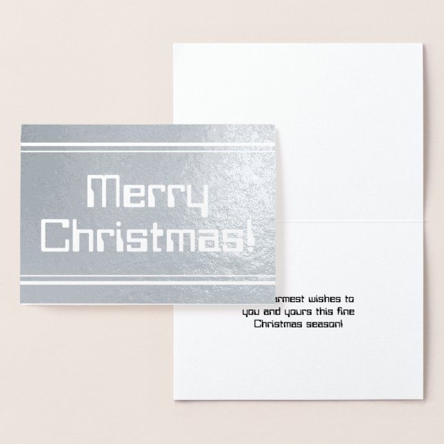 Silver Foil "Merry Christmas!" Card (Display)