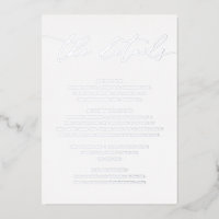 Silver Foil Minimalist Wedding Enclosure Card