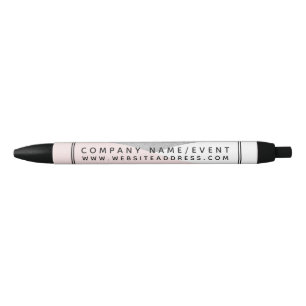 Silver Foil & Pink, Modern Geometric Company/Event Pen