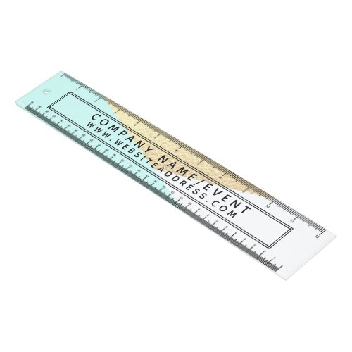 Silver Foil  Pink Modern Geometric CompanyEvent Ruler