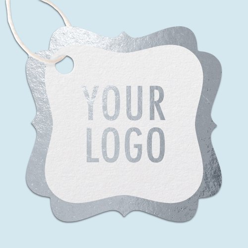 Silver Foil Price Tags with Company Logo Hang Tags