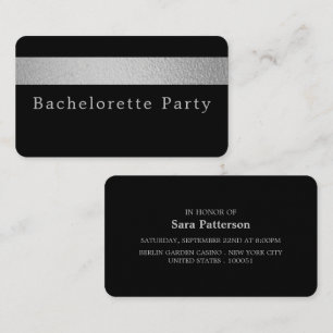 Silver Foil Stripe, Bachelorette Party Ticket