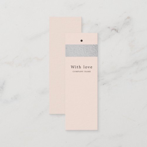 Silver Foil Stripe On Blush Pink Gift Tags