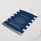 Silver Foil Striped Bar Mitzvah Invite with Star (Rotated)
