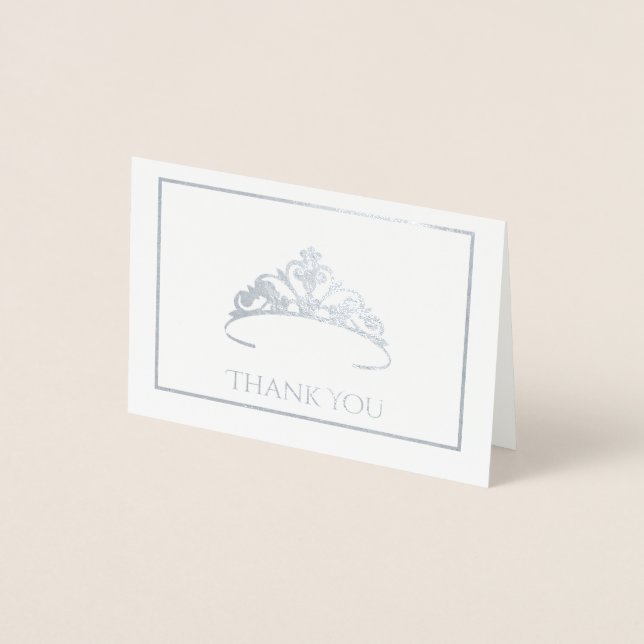 Silver Foil Tiara Mini Card (Front)