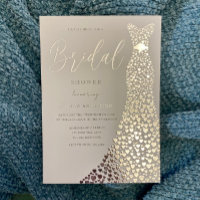 Silver Foil Wedding Dress Bridal Shower